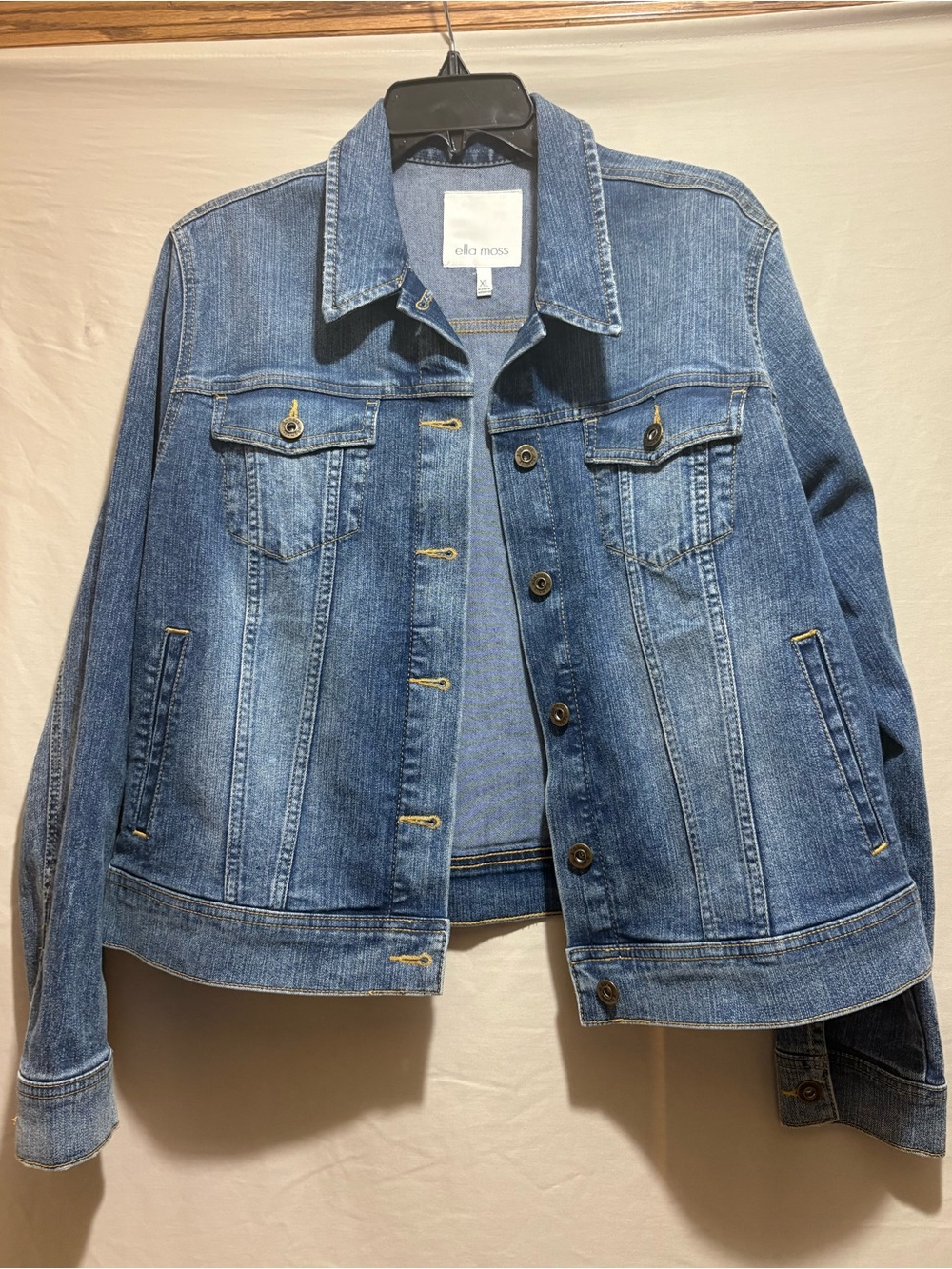 Ella Moss Medium Blue Denim Trucker Jacket - Picture 3 of 4